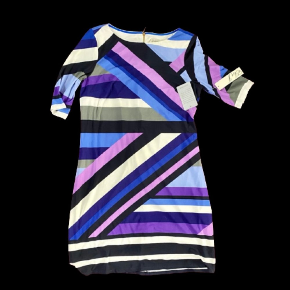 Eliza J NWT day dress midi 8 (M) 3/4 sleeve